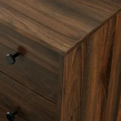 Dressers & Chests-Kirkland's Home Eden Dark Walnut Tapered Legs Dresser Brown