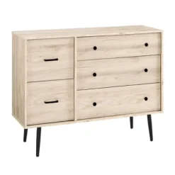 Dressers & Chests-Kirkland's Home Eden Light Birch Tapered Legs Dresser Ivory