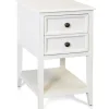 Accent & End Tables-Kirkland's Home Eggshell Slim Side Table With Shelf White