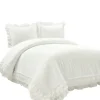 Duvets-Kirkland's Home Ella Ruffle 3-Pc. King Duvet Set White