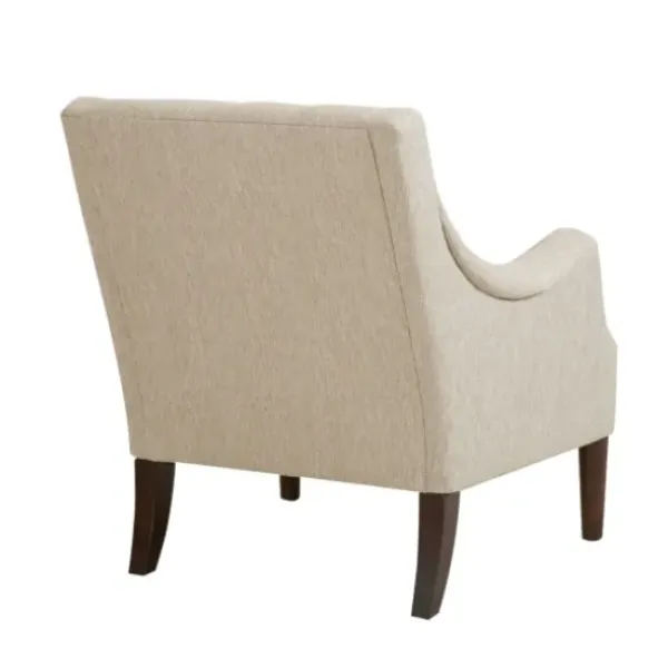 Accent Chairs-Kirkland's Home Elle Tufted Cream Accent Chair White