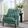Accent Chairs-Kirkland's Home Elle Tufted Teal Accent Chair Blue