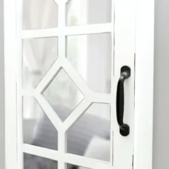 Armoires-Kirkland's Home Eloise Armoire Jewelry Mirror White