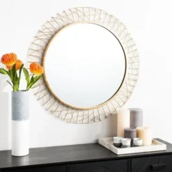 Decorative Mirrors-Kirkland's Home Elsie Gold Abstract Wall Mirror