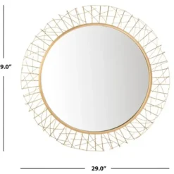 Decorative Mirrors-Kirkland's Home Elsie Gold Abstract Wall Mirror