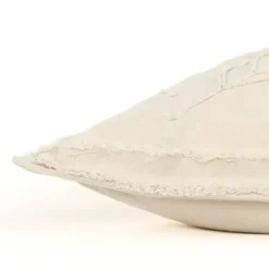 Pillows-Kirkland's Home Embroidered Botanical Pillow Ivory