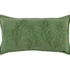Pillows-Kirkland's Home Embroidered Botanical Pillow Green