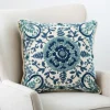 Pillows-Kirkland's Home Embroidered Rope Edge French Claudia Pillow Blue