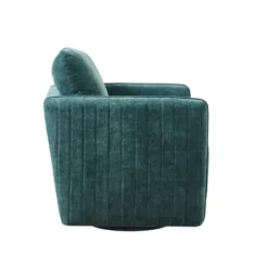 Accent Chairs-Kirkland's Home Emerald Textured Arm Swivel Accent Chair Green