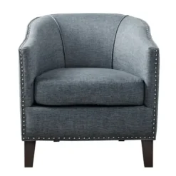 Accent Chairs-Kirkland's Home Emery Barrel Accent Chair Blue