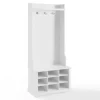 Entryway Furniture-Kirkland's Home Emily White Wood Storage Cube Hall Tree
