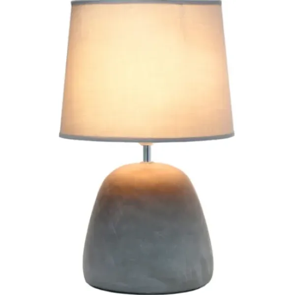 Table Lamps-Kirkland's Home Emma Concrete Table Lamp With Shade Gray