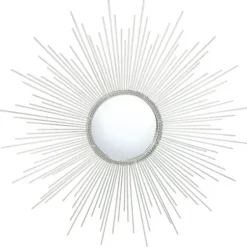Decorative Mirrors-Kirkland's Home Emme Silver Sunburst Wall Mirror
