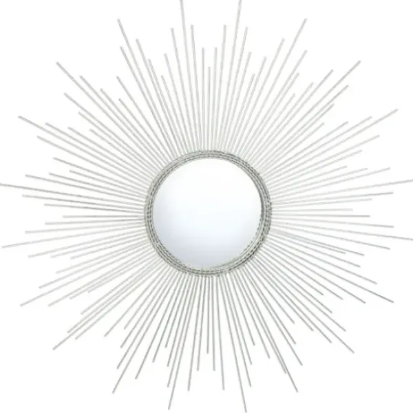 Decorative Mirrors-Kirkland's Home Emme Silver Sunburst Wall Mirror