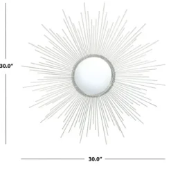 Decorative Mirrors-Kirkland's Home Emme Silver Sunburst Wall Mirror