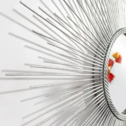 Decorative Mirrors-Kirkland's Home Emme Silver Sunburst Wall Mirror