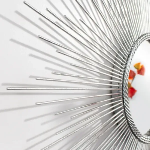 Decorative Mirrors-Kirkland's Home Emme Silver Sunburst Wall Mirror