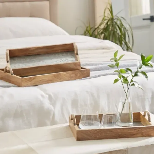 Decorative Trays-Kirkland's Home En Glammed Mirror Decorative Tray Gold