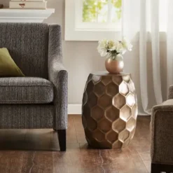 Accent & End Tables-Kirkland's Home En Owen Accent Table Gold