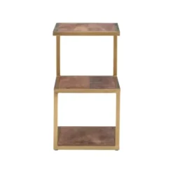 Accent & End Tables-Kirkland's Home En Shelves S-Frame Accent Table Gold