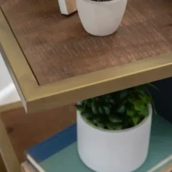 Accent & End Tables-Kirkland's Home En Shelves S-Frame Accent Table Gold