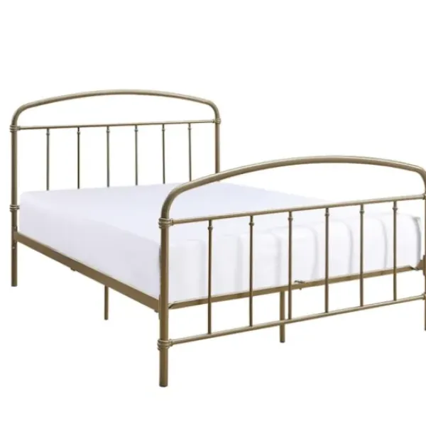 Beds & Headboards-Kirkland's Home En Sun Vintage Arch Full Bed Frame Gold