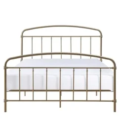 Beds & Headboards-Kirkland's Home En Sun Vintage Arch Queen Bed Frame Gold