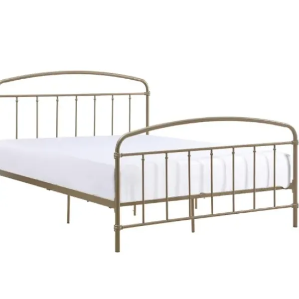 Beds & Headboards-Kirkland's Home En Sun Vintage Arch Queen Bed Frame Gold