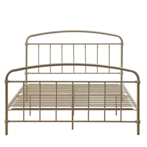 Beds & Headboards-Kirkland's Home En Sun Vintage Arch Queen Bed Frame Gold