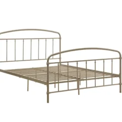 Beds & Headboards-Kirkland's Home En Sun Vintage Arch Queen Bed Frame Gold