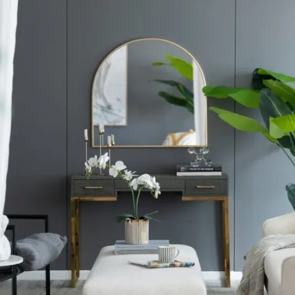 Decorative Mirrors-Kirkland's Home En Wide Arched Wall Mirror Gold