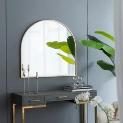 Decorative Mirrors-Kirkland's Home En Wide Arched Wall Mirror Gold