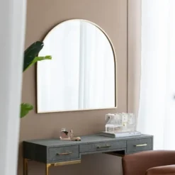 Decorative Mirrors-Kirkland's Home En Wide Arched Wall Mirror Gold