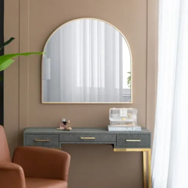 Decorative Mirrors-Kirkland's Home En Wide Arched Wall Mirror Gold