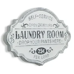 Wall Quotes & Signs-Kirkland's Home Enamel Laundry Room Wall Plaque White/Black