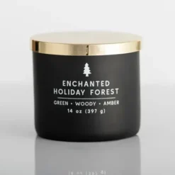 Candles-Kirkland's Home Enchanted Holiday Forest Triple Wick Jar Candle Black