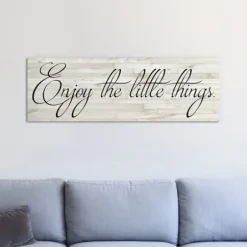 Wall Quotes & Signs-Kirkland's Home Enjoy The Little Things Canvas Art Print, 36X12 White