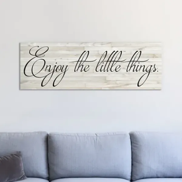 Wall Quotes & Signs-Kirkland's Home Enjoy The Little Things Canvas Art Print, 36X12 White