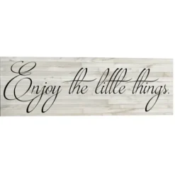 Wall Quotes & Signs-Kirkland's Home Enjoy The Little Things Canvas Art Print, 36X12 White