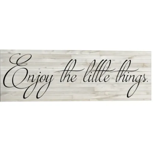 Wall Quotes & Signs-Kirkland's Home Enjoy The Little Things Canvas Art Print, 36X12 White