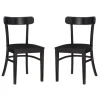 Accent Chairs-Kirkland's Home Espresso Curved Plank 2-Pc. Accent Chair Set Brown