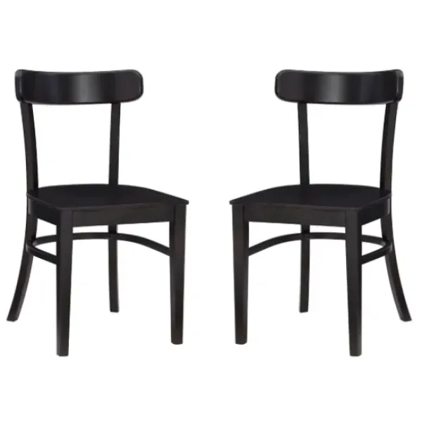 Accent Chairs-Kirkland's Home Espresso Curved Plank 2-Pc. Accent Chair Set Brown