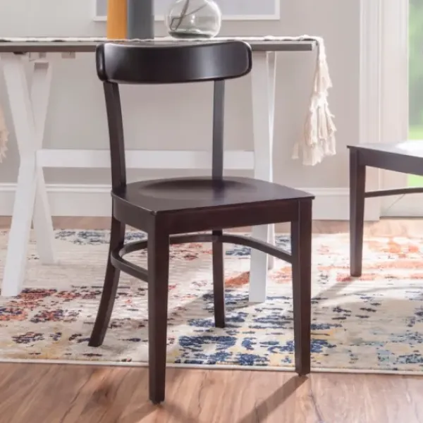 Accent Chairs-Kirkland's Home Espresso Curved Plank 2-Pc. Accent Chair Set Brown