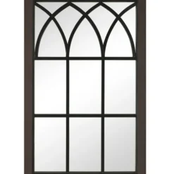 Decorative Mirrors-Kirkland's Home Espresso Grandview Arched Frame Wall Mirror Brown