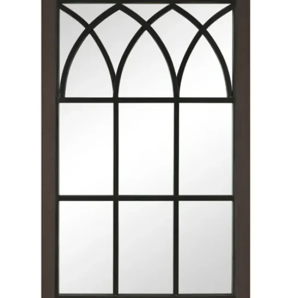 Decorative Mirrors-Kirkland's Home Espresso Grandview Arched Frame Wall Mirror Brown