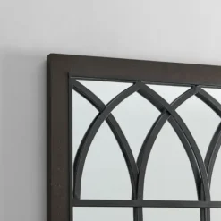 Decorative Mirrors-Kirkland's Home Espresso Grandview Arched Frame Wall Mirror Brown