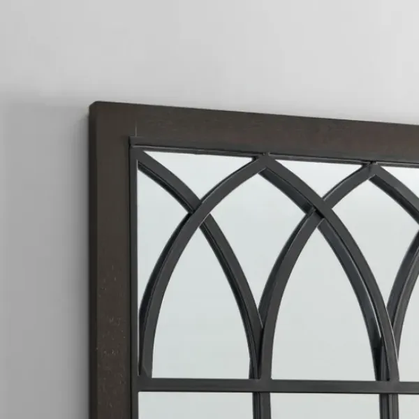 Decorative Mirrors-Kirkland's Home Espresso Grandview Arched Frame Wall Mirror Brown