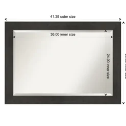 Framed Mirrors-Kirkland's Home Espresso Plank Beveled Mirror