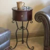 Accent & End Tables-Kirkland's Home Espresso Round Accent Table Brown
