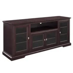 Tv Stands & Media Consoles-Kirkland's Home Espresso Wood Highboy Tv Stand Brown